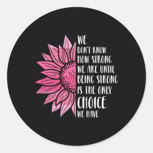 K Strong Warrior Breast Cancer Awareness Classic Round Sticker
