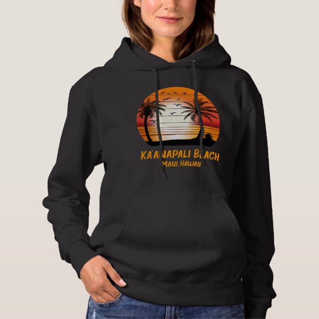 Ka’anapali Beach Maui Hawaii Vintage Kaanapali Hoodie (Front)