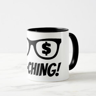 Ka-ching dollar sign in the eyes coffee mug