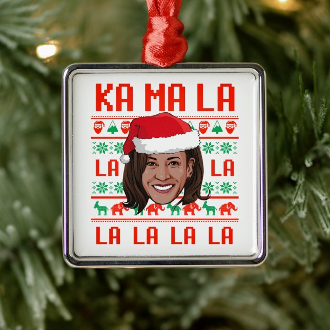 KA MA LA LA LA HARRIS CARD METAL ORNAMENT (Tree)