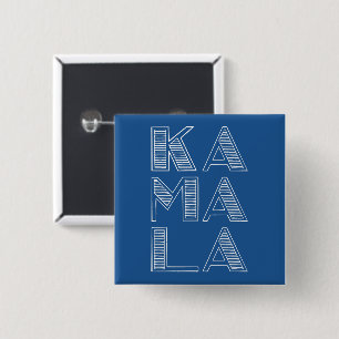 KA MA LA Stacked Text Harris for President 2024 2 Inch Square Button