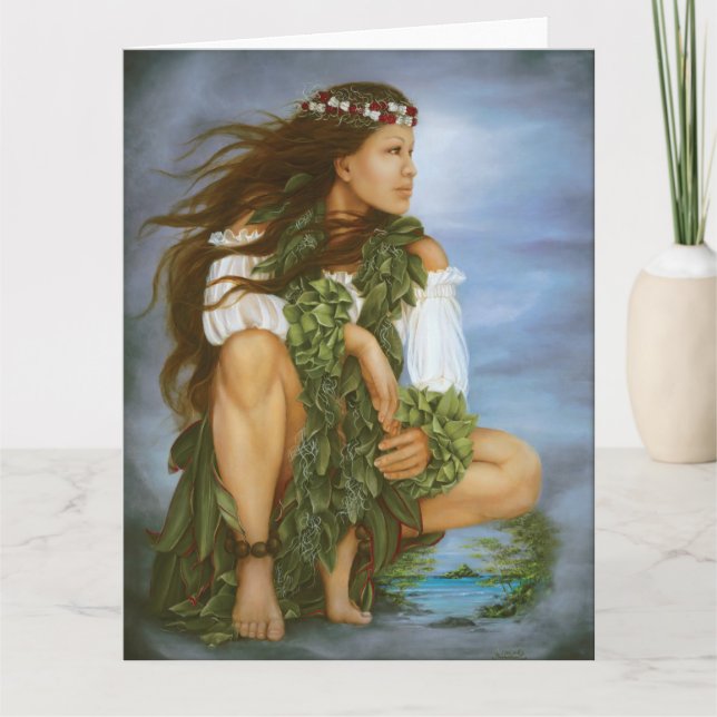 "Ka No'ono'o" painting by Lori Higgins. 8.5x11 Card (Front)