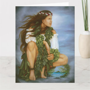 "Ka No'ono'o" painting by Lori Higgins. 8.5x11 Card