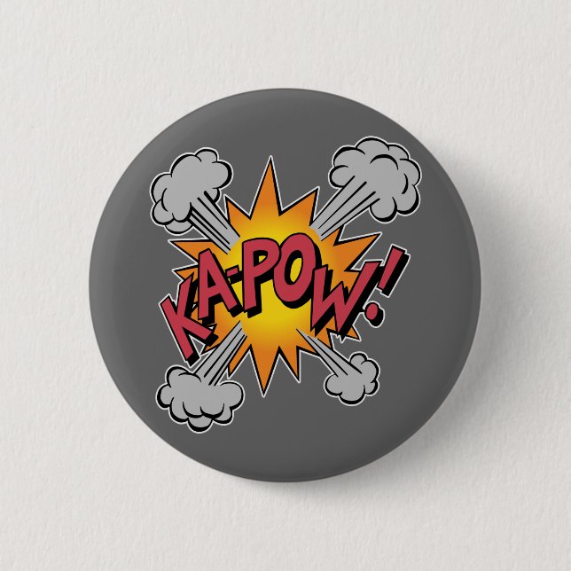 KA-POW! Comic Book Graphic 2 Inch Round Button (Front)