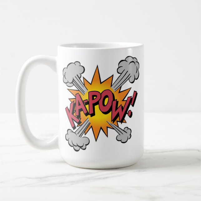 KA-POW! Comic Book Graphic Coffee Mug (Left)