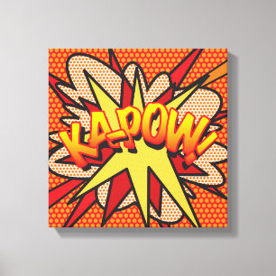KA-POW Fun Modern Comic Book Pop Art Canvas Print