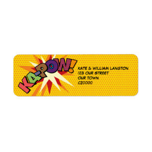 KA-POW Fun Retro Comic Book Pop Art Adresse
