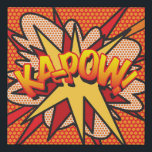 KA-POW Fun Retro Comic Book Pop Art Faux Canvas Print<br><div class="desc">A fun,  cool and trendy retro comic book pop art-inspired design that puts the wham,  zap,  pow into your day. The perfect gift for superheroes,  your friends,  family or as a treat to yourself. Designed by ComicBookPop© at www.zazzle.com/comicbookpop*</div>