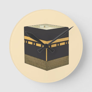 Kaaba - الكعبة - the Kaabah Hand Drawn Round Clock