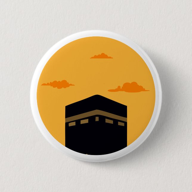 Kaaba Masjid al-Haram - Evening 2 Inch Round Button (Front)