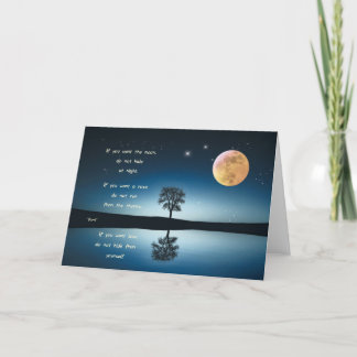 Kaart dubbel Rumi - If you want the moon Holiday Card