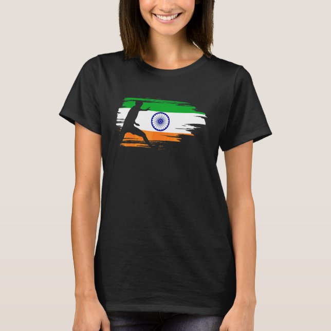 Kabaddi Indian Sports Indian Flag T-Shirt (Front)