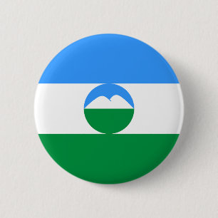 Kabardino Balkaria Flag 2 Inch Round Button
