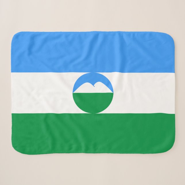 Kabardino Balkaria Flag Sherpa Blanket (Front (Horizontal))