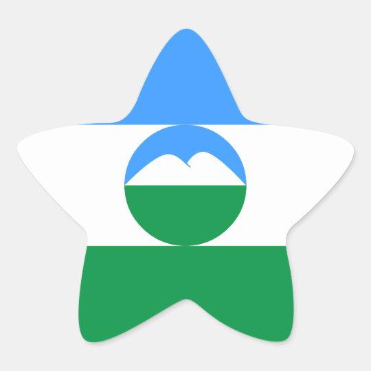 Kabardino-Balkaria Flag Star Sticker