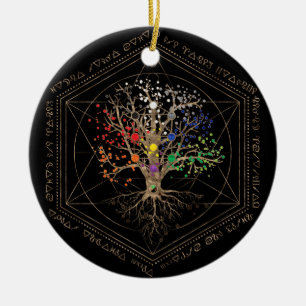 Kabbalah The Tree of Life Ceramic Ornament