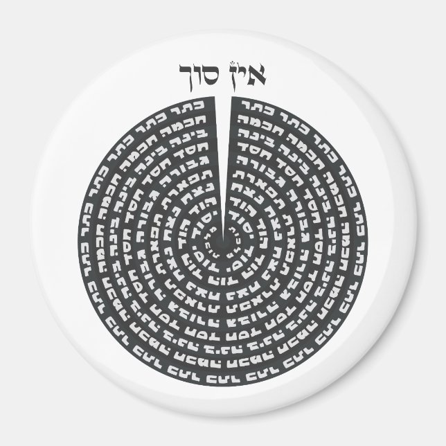 Kabbalistic Creation Hebrew Monochromatic Sefirot  Magnet (Front)