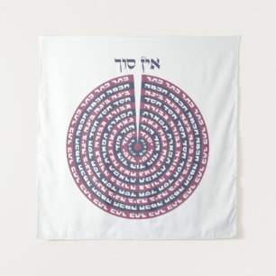 Kabbalistic Creation - Tzimtzum & Hebrew Sefirot  Tapestry
