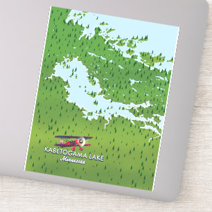 Kabetogama lake, Minnesota, USA Travel map.