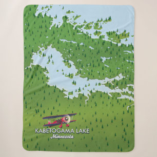Kabetogama lake, Minnesota, USA Travel map. Sherpa Blanket