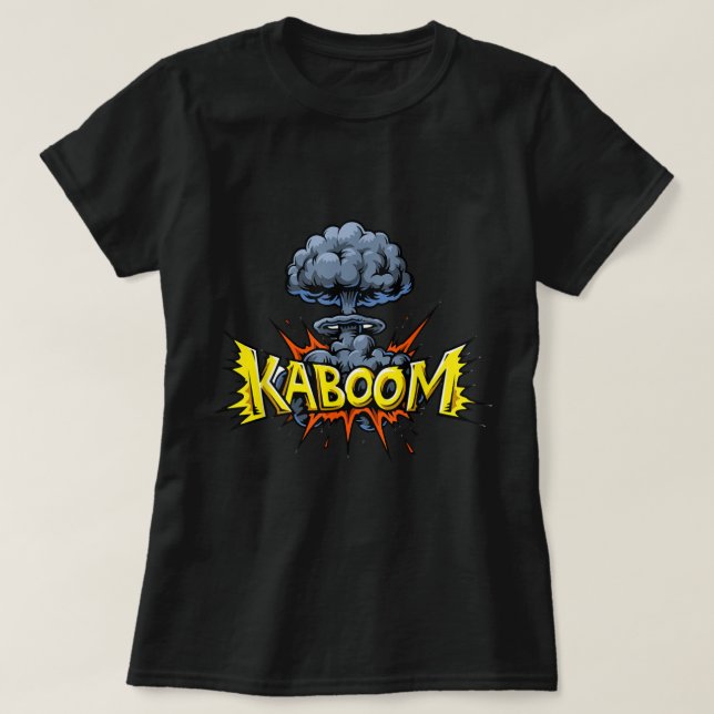 KABOOM! T-Shirt Bomb Mushroom Cloud Shirt Comic Bo (Design devant)