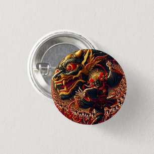 Kabuki Dragon Button
