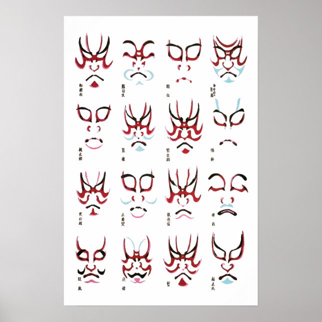Kabuki Makeup Design Poster (Front)