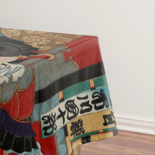 Kabuki Samurai Warriors Woodblock Tablecloth