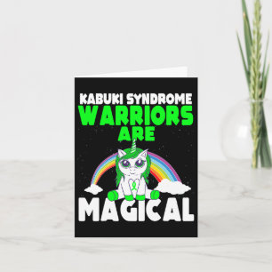 Kabuki Syndrome Awareness Green Ribbon Cute Magica Card