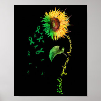 Kabuki Syndrome Awareness Sunflower Down Syndrome Poster