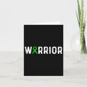 Kabuki Syndrome Warrior Awareness Green Ribbon Kid Card