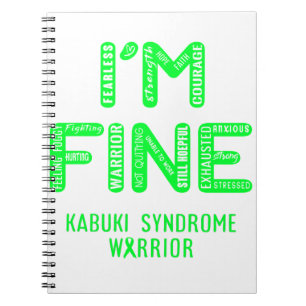 Kabuki Syndrome Warrior - I AM FINE Notebook