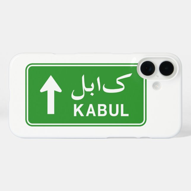 Kabul, Afghanistan Highway Traffic Street Sign Case-Mate iPhone Case (Back (Horizontal))