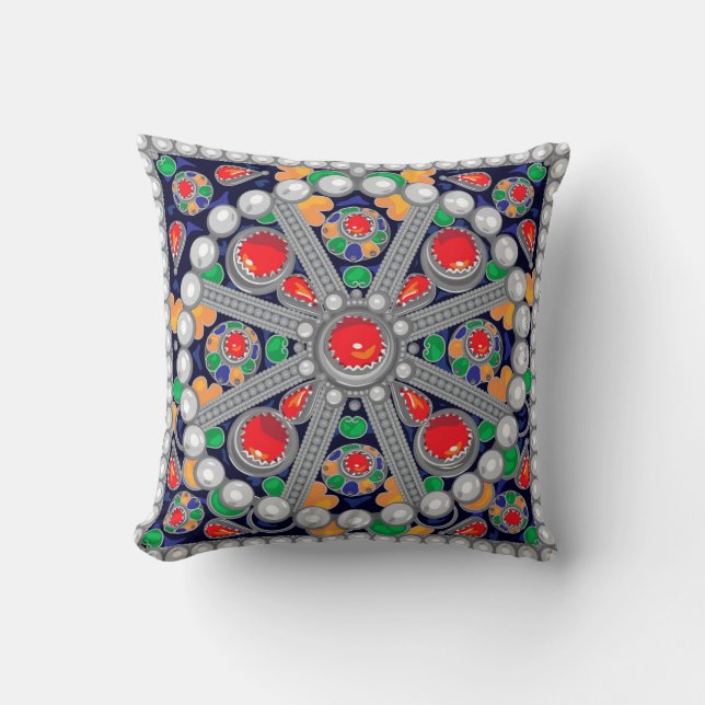 Kabyle jewelry throw pillow (Front)