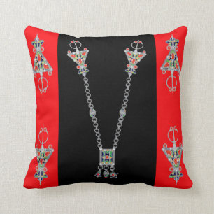 Kabyle jewelry throw pillow