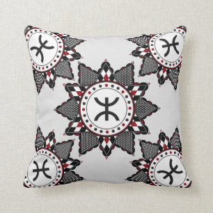 Kabyle pattern throw pillow