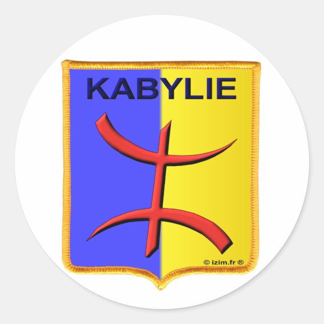 kabylie kabyle amazigh algeria classic round sticker (Front)