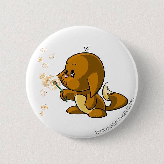 Kacheek Brown 2 Inch Round Button (Front)