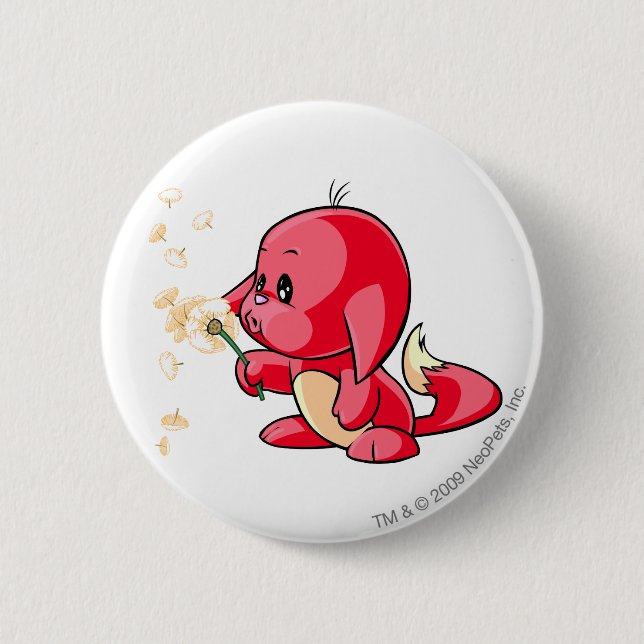 Kacheek Red 2 Inch Round Button (Front)