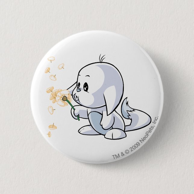 Kacheek White 2 Inch Round Button (Front)