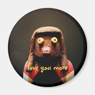 Kachina Doll Face Love You More Script Funny Cute Magnet