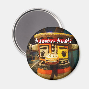 Kachina Doll Face Photo Adventure Awaits Cute Bold Magnet