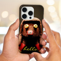 Kachina Doll Face Photo Hello Script Bold Graphic