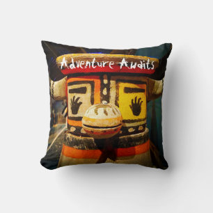 Kachina Doll Photo Adventure Awaits Bold Cute Throw Pillow
