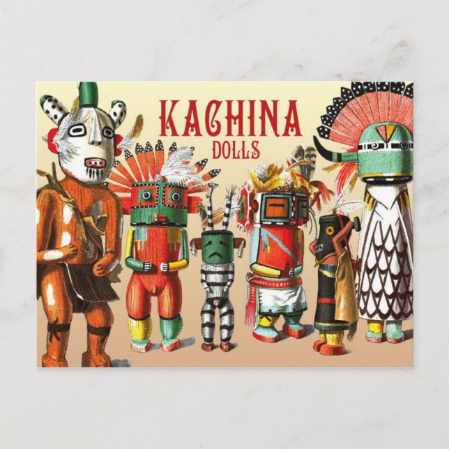 Kachina dolls of the Hopi Native American Tribe Postcard (Front)