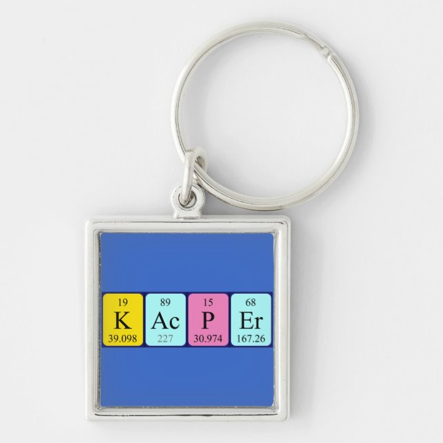 Kacper periodic table name keyring (Front)