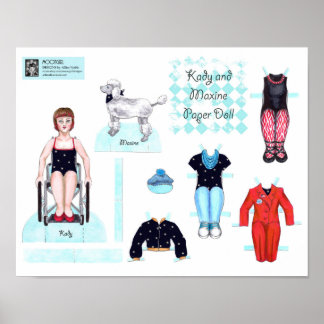 Kady and Maxine Paper Doll Set - Play or Display Poster