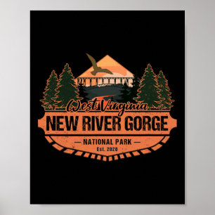 Kaedam Gifts New River Gorge National Park Hiking Poster