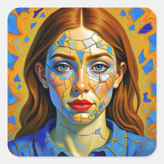 “Kaela” - Pattern of a Past Square Sticker (Front)