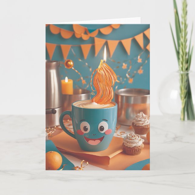 Kaffee Break Birthday Cheer Card (Front)